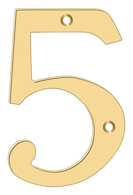 DELTANA Deltana RN4-5 Solid Brass House Number 4 Brass