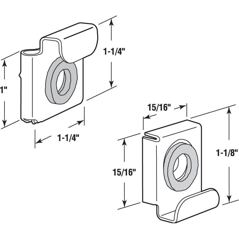 PRIME-LINE Prime-Line MP10246 Spring-Loaded Mirror Hanger Clip Set Pack of 4