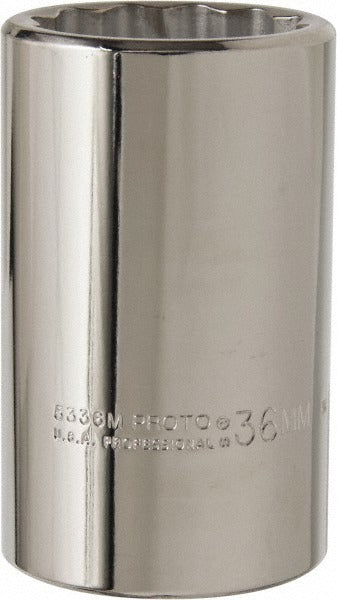 PROTO Proto J5336M Deep Hand Socket 36mm 12-point 1/2 Drive