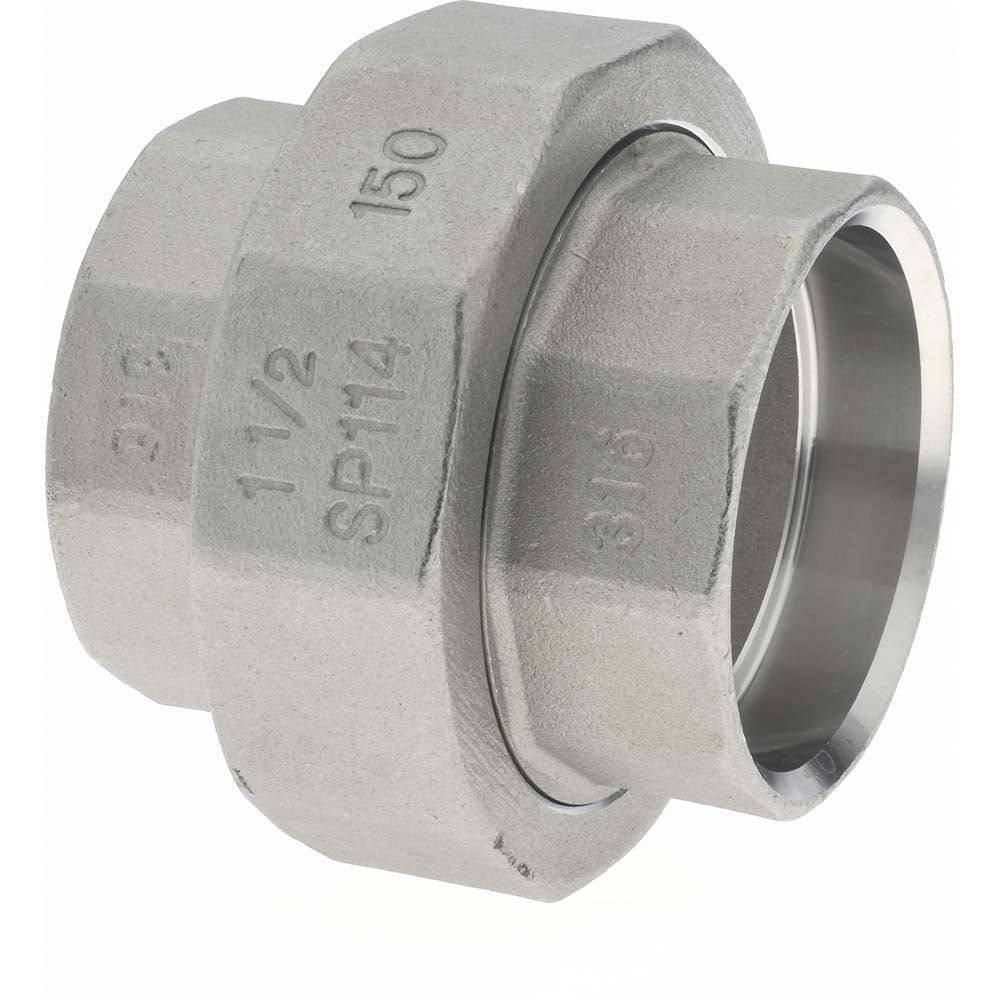 MERIT BRASS Merit Brass SWM687-24 Pipe Union 1-1/2 in 316 Ss 150 Psi