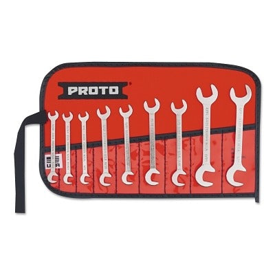 PROTO Proto J3300A Short Angle Open-End Wrench Set 9 Pc