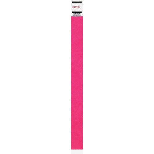 ADVANTUS Advantus Corp. AVT91121 Tyvek Wristbands Neon Pink 500 Pack