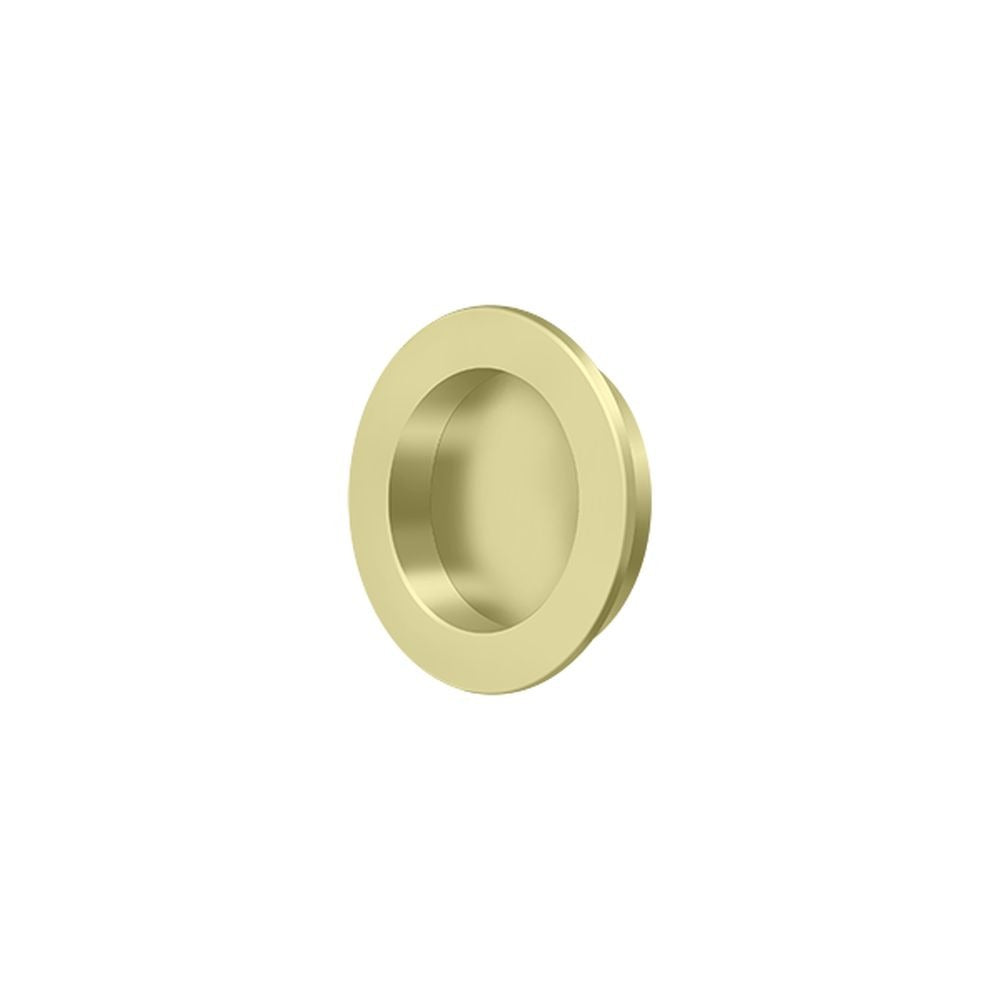 DELTANA Deltana FP238U3-UNL Round Flush Pull Unlacquered Bright Brass