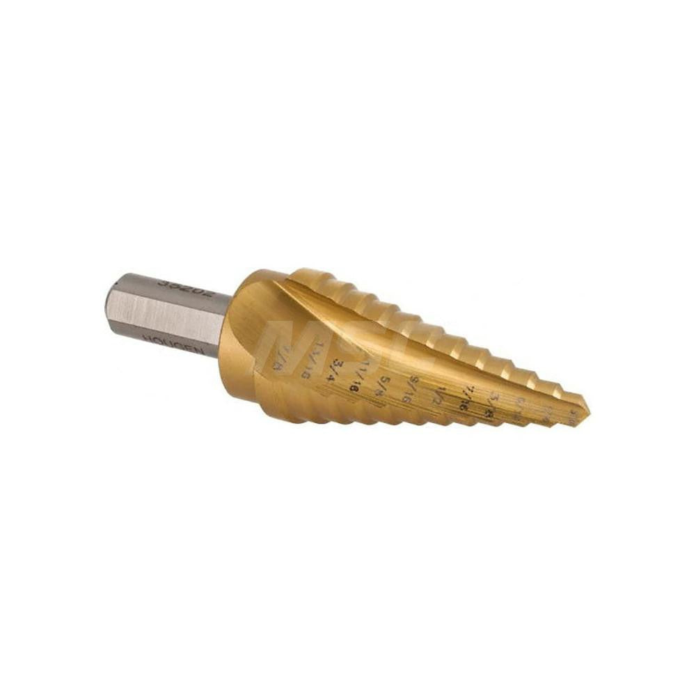 HOUGEN Hougen 35200 Step Drill Bit 1/8 to 1/2 in Cobalt M42