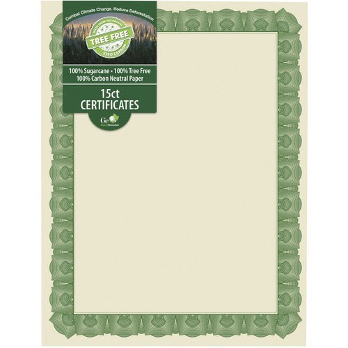 GEOGRAPHICS Geographics GEO49016 Tree Free Certificate Paper Pack of 15