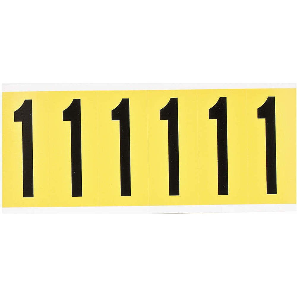 BRADY Brady 3450-1 Number Label (3.5 in H x 1.5 in W / Card of 6) 34501
