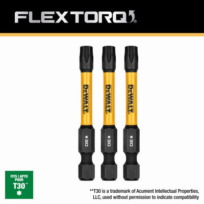 DEWALT Dewalt Accessories DWAF2TX30IR3 T30 Bit 2.25 in 3 Pack