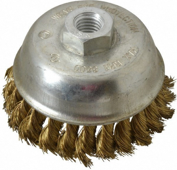 VALUE COLLECTION Value Collection 2110058335 Knotted Cup Brush 4 in Brass