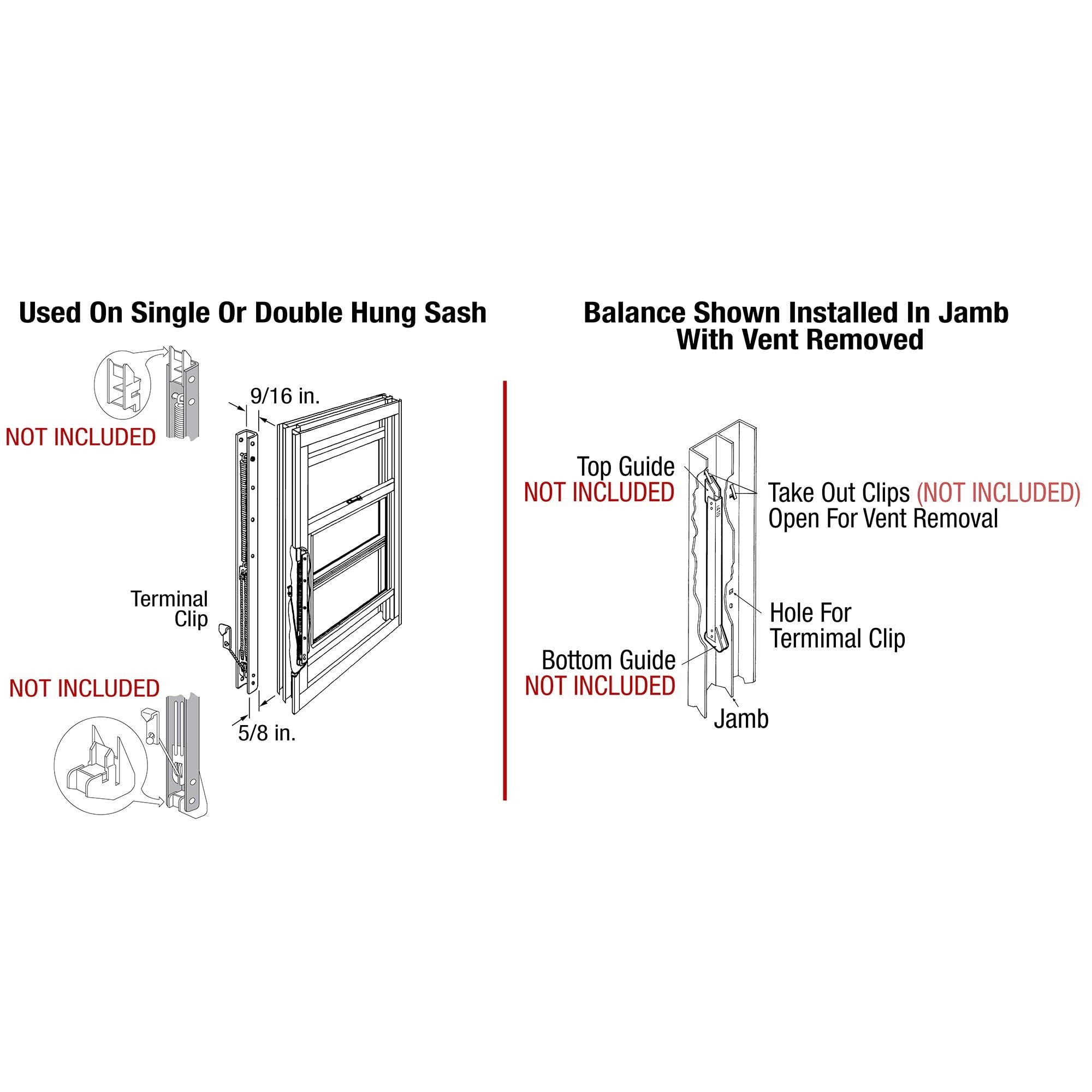 PRIME-LINE Prime-line Fa 2740 Window Sash Balance 28 in