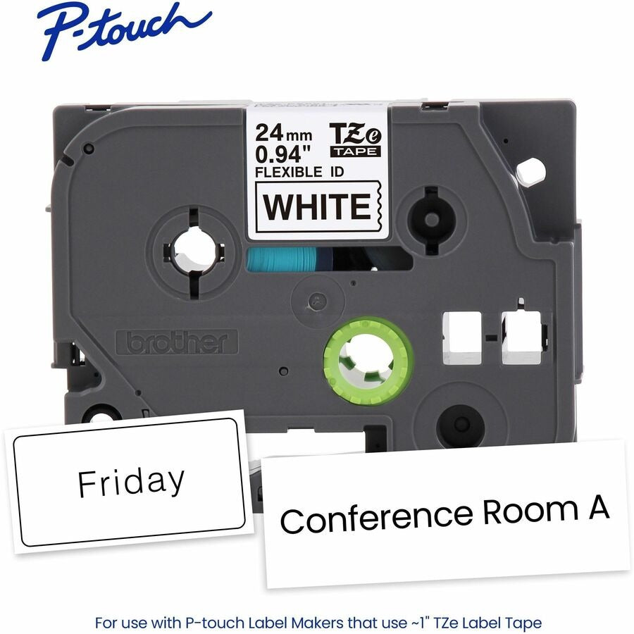 BROTHER Brother BRTTZEFX251G P-touch TZeFX251 Flexible ID Laminated Label Tape 24mm x 8m (1 Pack)