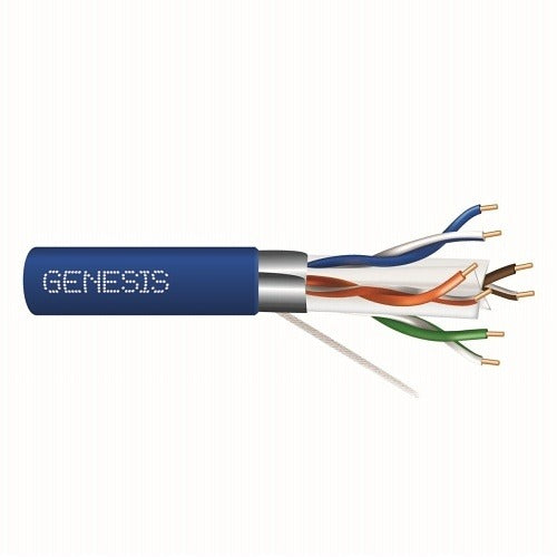 SOUTHWIRE Genesis Cable 53931106 Cat6a Plenum Cable 1000 Ft Blue