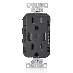 Leviton T5632-E Combination Duplex Receptacle/Outlet And USB Charger 15A 125V