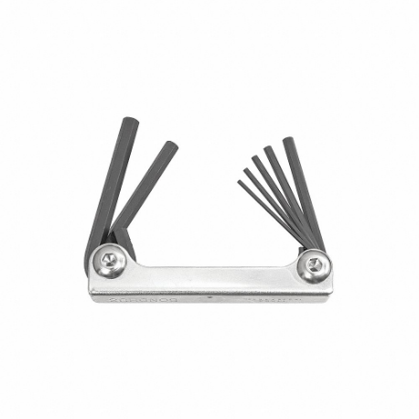 BONDHUS Bondhus 14587 7-Piece Metric Fold-Up Hex Key Set (2mm-8mm)