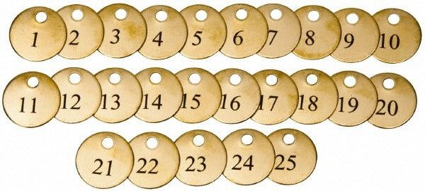 C H HANSON C.h. Hanson 40023 Blank Metal Brass Tag 1.5 in Pack 25