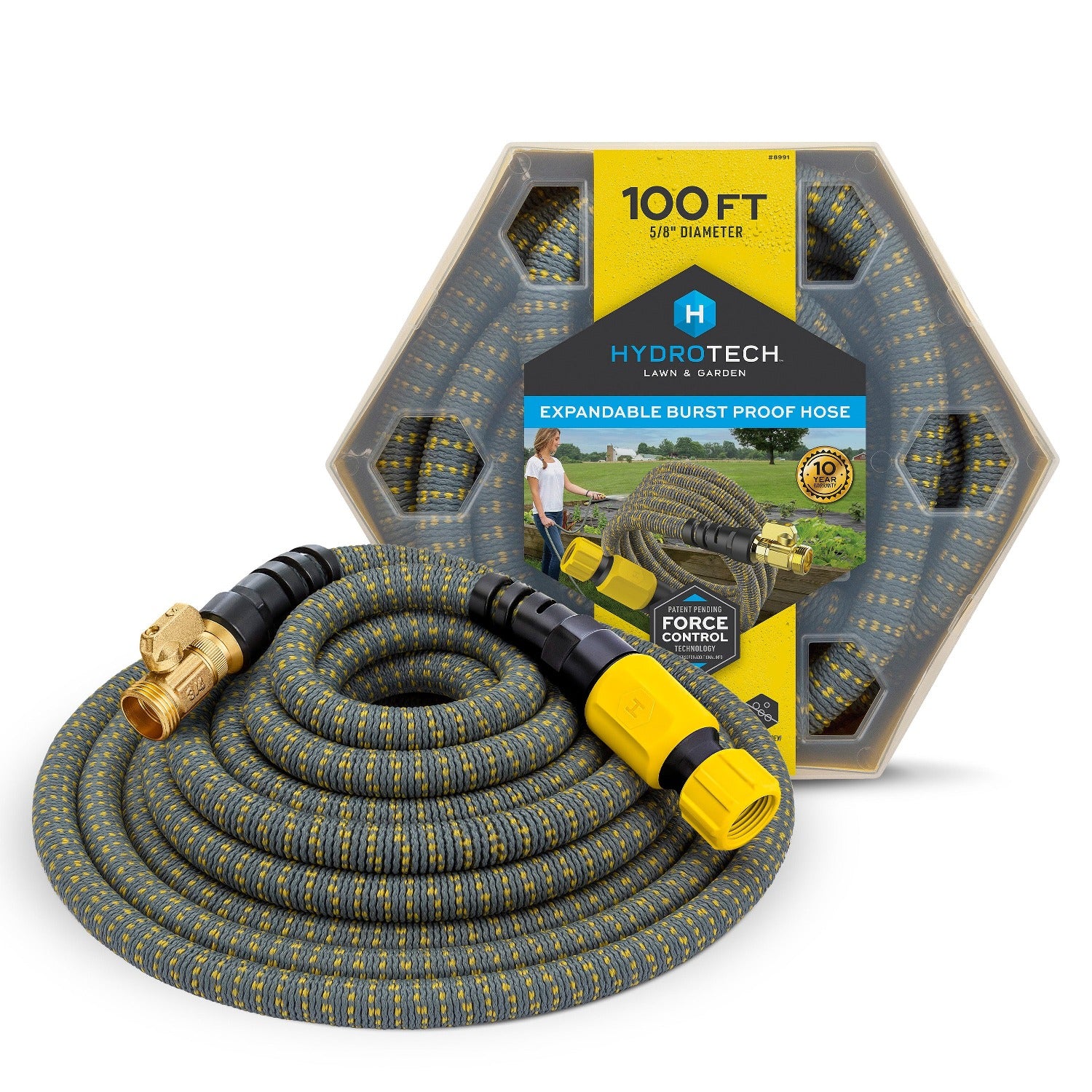 HYDROTECH Hydrotech 8991C3 5/8 in. x 100 ft expandable burst-proof garden hose (100 ft)