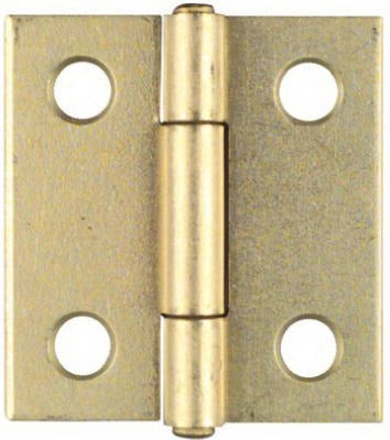 NATIONAL HARDWARE National Mfg N146-068 Narrow Hinge 1-1/2 in Dull Brass 2 Pack