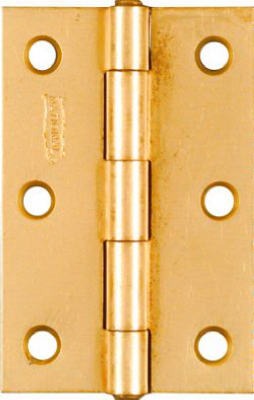 NATIONAL HARDWARE National Mfg N146-399 Narrow Hinge 3x2 in Dull Brass 2 Pack