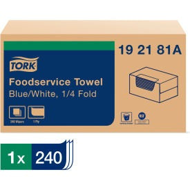TORK Tork 192181A Foodservice Cleaning Cloth Blue 240/box
