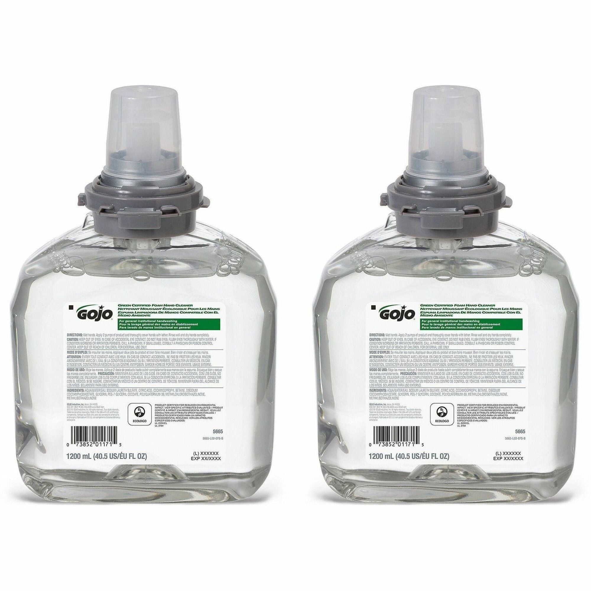GOJO Gojo GOJ566502CT Green Seal Foam Handwash Refill (2 x 1200 mL)