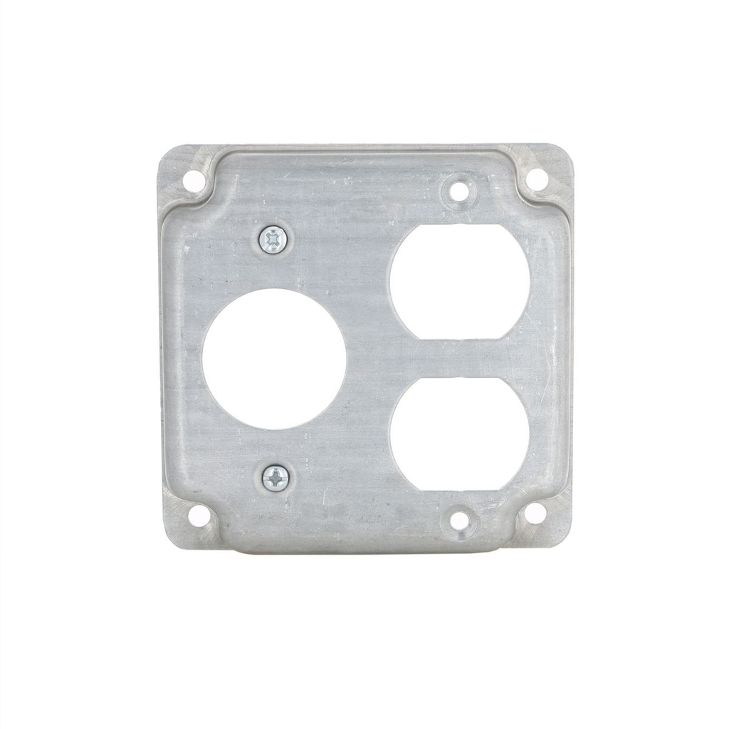 RACO 806C 4 Square Cover Exposed Work Duplex 1.406 Dia Receptacle