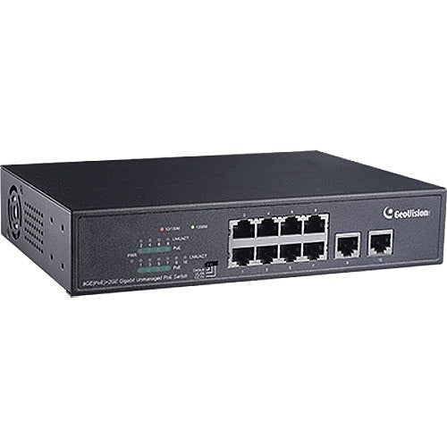 GEOVISION Geovision 140-APOE81W-V2 8-port Poe Switch