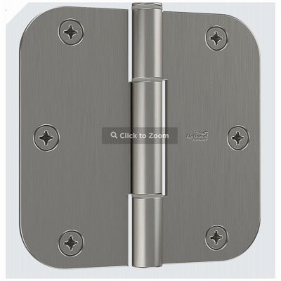 NATIONAL HARDWARE National Mfg N830-449 3.5 in Satin Nickel Door Hinge 3 Pack