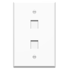 Legrand WP3302WH On-Q 1-Gang 2-Port Oversized Wallplate