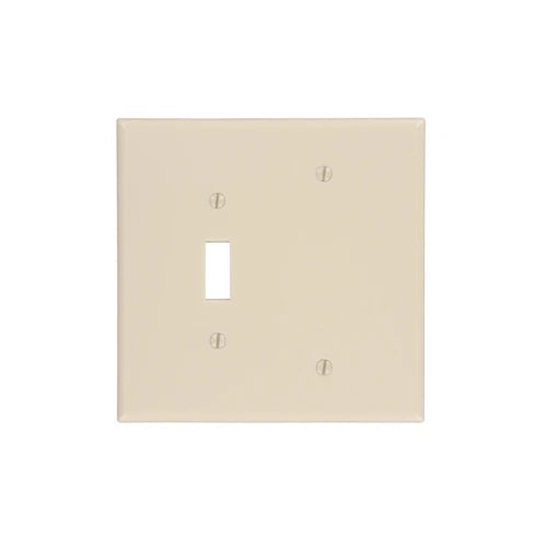 LEVITON Leviton 86106 2-Gang 1-Toggle 1-Blank Oversized Wallplate