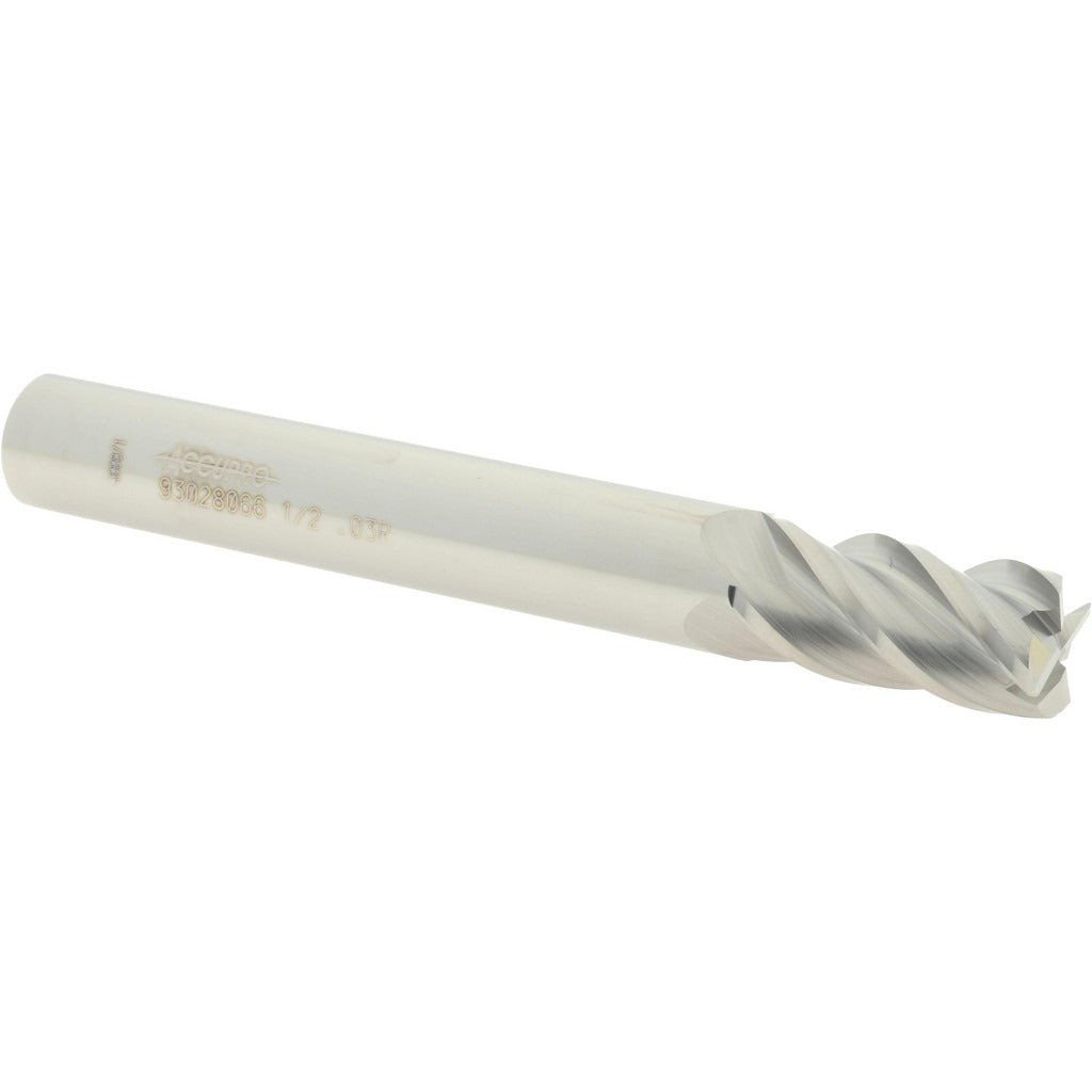 ACCUPRO Accupro 12183557 Corner Radius End Mill 1/2 in 4 Flute Carbide