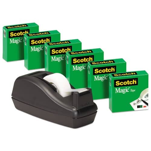 3M 3M MMM810C40BK Magic Tape Desktop Dispenser Value Pack 6 Pack