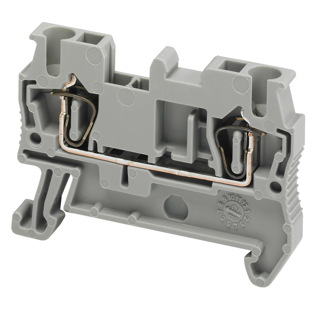 Schneider Electric NSYTRR22 Square D 2.5 mm Gray 2-Point Spring Terminal