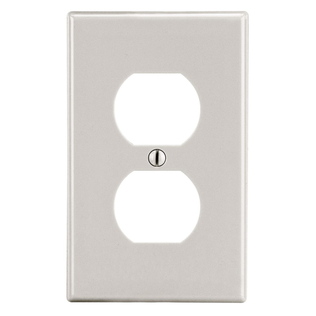 Hubbell Wiring Device-Kellems P8LA Wallplate, 1-Gang, Duplex, Light Almond