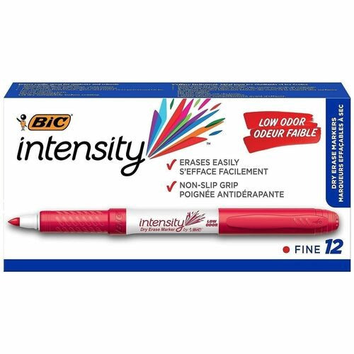 BIC Bic BICGDE11RD Red Dry Erase Marker Fine Tip Dozen 12