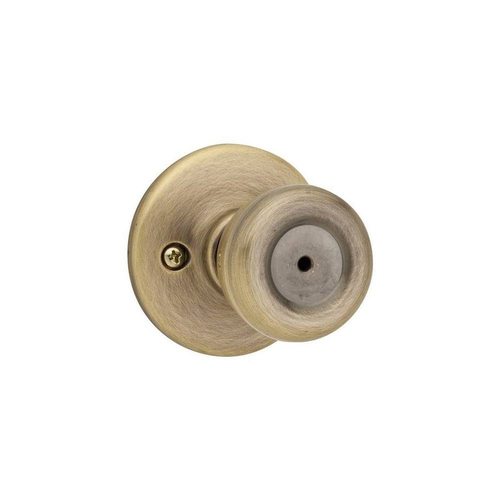 KWIKSET Kwikset 300T-5 Tylo Knob Privacy Door Lock Antique Brass