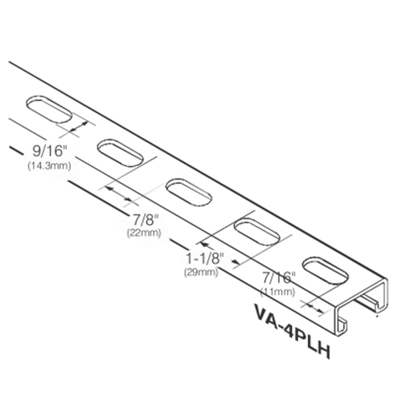VERSABAR Versabar VA-4PLH-10 Shallow Strut Channel (13/16 in / 10 ft / Pack of 10)