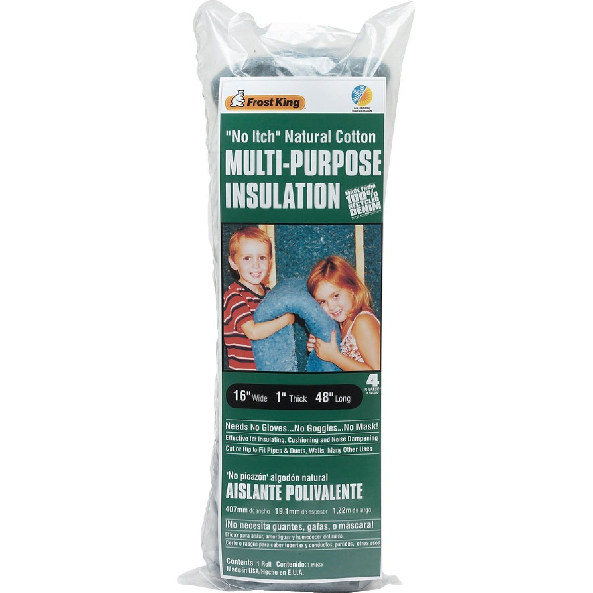 FROST KING Frost King CF1 Cotton Insulation 16x1x48 in