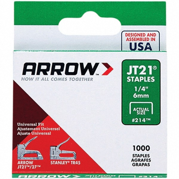 ARROW Arrow 214 Light-duty Galvanized Staples 1000 Pack