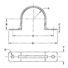 Steel Electric Products 2134S 1 Inch Zinc Plated Steel 2-Hole Conduit Strap