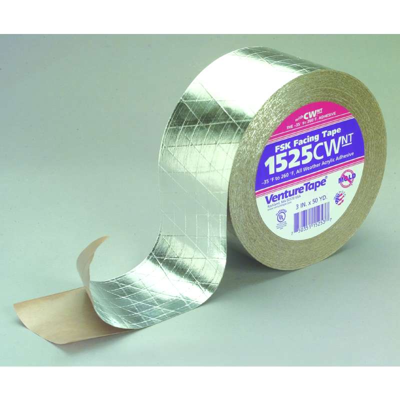 3M 7100043850 Venture Tape FSK Facing Tape 1525CW 99 mm x 45.7 m 12 rolls per case