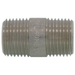 Merit Brass 4008-150 Pipe Nipple, 1/2 In X 1-1/2 In L MNPT, 304L Stainless Steel, SCH 40/STD