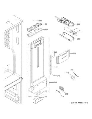 GENERAL ELECTRIC WR14X30263 WALL BRACKETS & PARTS