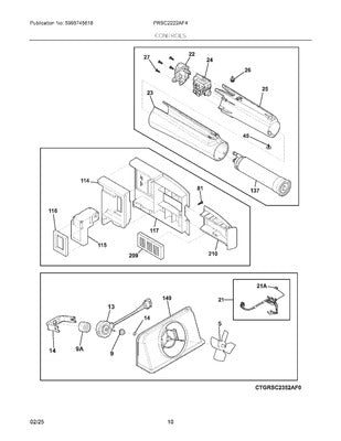 ELECTROLUX 5304535439 AIR CLEANER REPLACEMENT PARTS