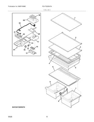 ELECTROLUX 5304528862 WALL BRACKETS & PARTS