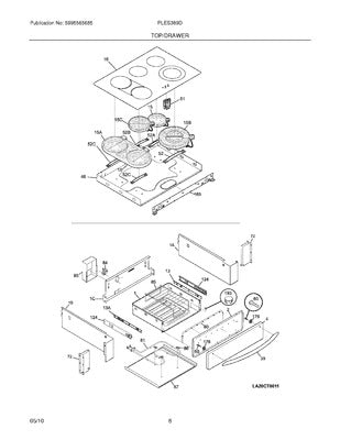 ELECTROLUX 318223626 WALL BRACKETS & PARTS