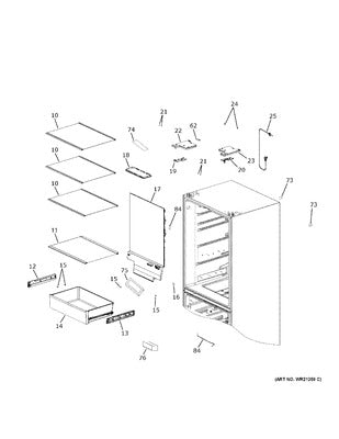 GENERAL ELECTRIC WR14X38388 AIR CLEANER REPLACEMENT PARTS