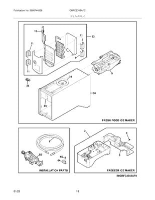 ELECTROLUX 5304535846 AIR CLEANER REPLACEMENT PARTS