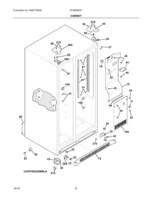 ELECTROLUX 241946712 HINGES, LATCHES, MOUNTING BRACKETS, CLIPS