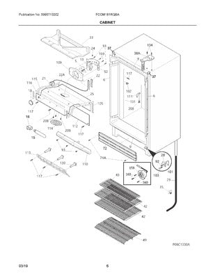 ELECTROLUX 216659400 AIR CLEANER REPLACEMENT PARTS
