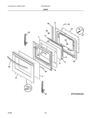ELECTROLUX 316604001 EQUIPMENT DOORS AND DOOR HARDWARE