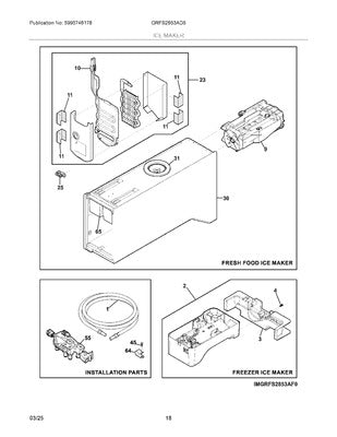 ELECTROLUX 218976829 PIPE FITTINGS
